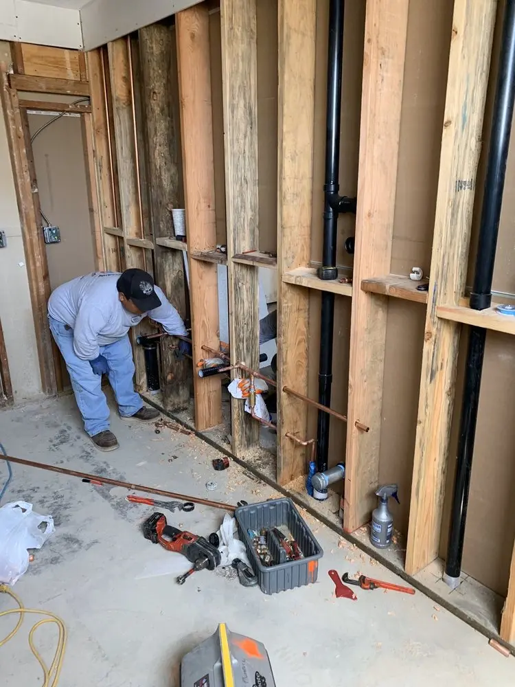 Commercial rough-in plumbing for Gas Line Repair in Edison